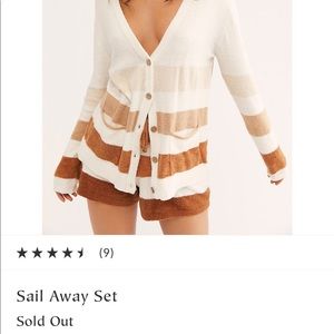 Free People Cardigan Sail Away Set